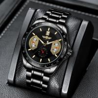 Reloj Mecánico Automático Para Hombre Con Calendario Y Luz Reluciente Resistente Al Agua De Acero Hueco Tendencia De Moda De Negocios Duradero Popular Regalo Ideal Para Lugar De Trabajo Uso Diario Citas - details 8