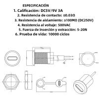 TPC Puerto De Conexión USB Tipo-C Impermeable Alta Corriente Con Bloqueo De Placa PH 2.0 Jaque De Carga Rápida Para Hardware De PC - details 3