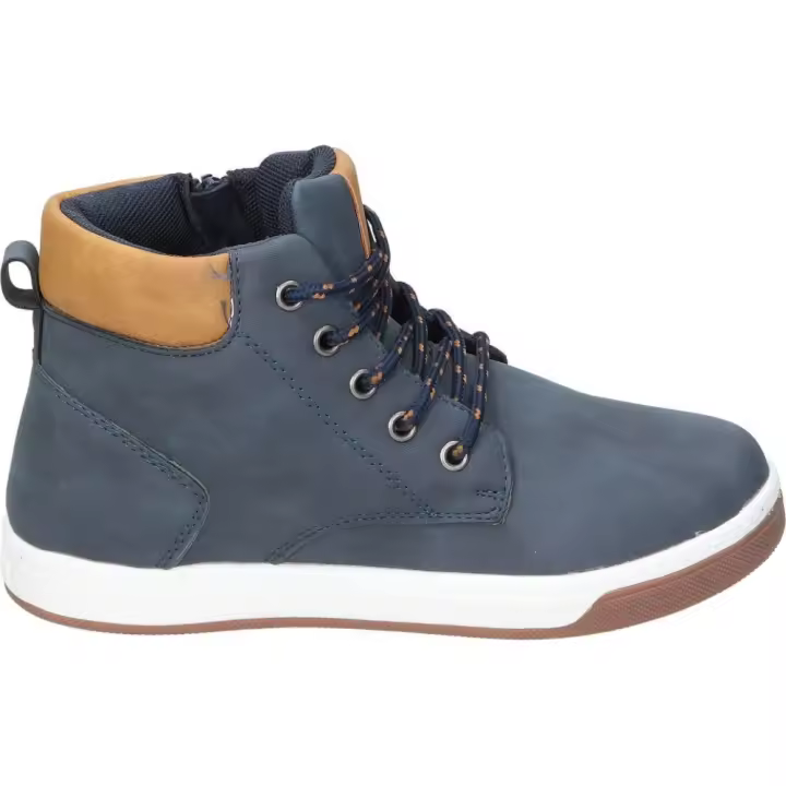 ÑAKOS | Botas Casual Ñakos para Niño – Botas en Color Azul Marino – Botas con Cierre de Cordones y Cremallera – Máximo Ajuste – Cómodas – Estilo Casual – Para Invierno – Modelo 6026 - 1
