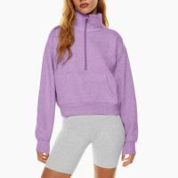 Nueva Sudadera De Mujer Con Capucha Cuello Erguido Otoño Invierno Color Sólido Fleece Manga Larga Bolsillos Cierre Media Pullover Suave - details 76