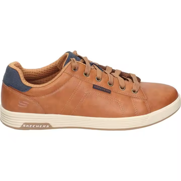 SKECHERS | Zapato Casual Skechers Cavell Hensley para Hombre – Zapatos Cómodos en Color Marrón – Zapato con Cordones – Air Cooled Memory Foam – Estilo Casual – Cómodos – Modelo 210946-LUG - 1