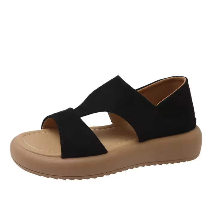 Sandalias Romanas Para Mujer Con Un Tirante Suela Suave Sandalias Planas Transpirables Zapatillas De Playa Comodidad Elevada Estación De Verano - 1