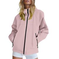 Chaqueta De Cierre Para Mujer Casual Con Capucha Color Sólido Transpirable Impermeable Y Antigolpes Para Camping Y Escalada Al Aire Libre - details 103