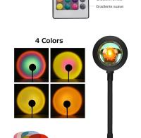 Lámpara De Noche Bluetooth Proyector De Puesta De Sol Luz Arcoíris Para Decoración De Habitación Luz De Ambiente Redonda Para Mesa - details 13
