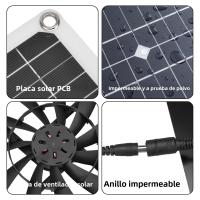 Ventilador De Escape Solar De 6 Pulgadas Kit Impermeable Para Invernadero Casa De Perro RV Coop De Pollos Granero Camping Al Aire Libre - details 4