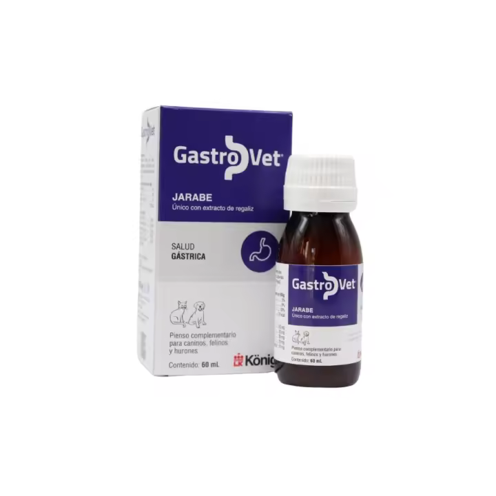 KONIG - GastroVet (Jarabe 60 ml) - Alimento Complementario Coadyuvante en Gastritis de Perros, Gatos y Hurones - 1