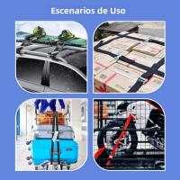 Cinta De Atado De Carga Con Hebilla De Metal Para Coche Motocicleta Bicicleta 1M Cinta De Fijación De Equipaje Fuerte Y Duradera - details 1