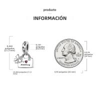 Encantos De Viaje Para Café Plata Charms Para Perros Y Gatos Corazón De Cuentas Adecuados Para Pulsera Original DIY Tendencia Clásica Vintage Romántica - details 58