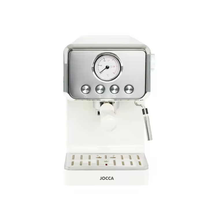 Jocca Cafetera Expreso Retro 15 Bar con Depósito 1.7L, Filtro para 1 y 2 Tazas y Válvula de Seguridad