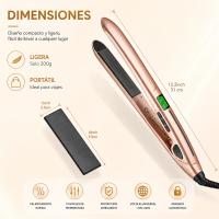 Plancha Alisadora Profesional 2 en 1 con Pantalla LCD – Placas de Cerámica, 5 Temperaturas Ajustables, Calentamiento Rápido, Cable Giratorio 360° y Diseño Anti-Quemaduras para Salón y Hogar111 - details 0