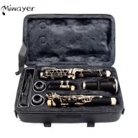 Miwayer Clarinete De Madera Bakelite Profesional Con 17 Teclas Y Viento Musical Instrumento De Viento Tenor Con Caja Y Regalito - details 0
