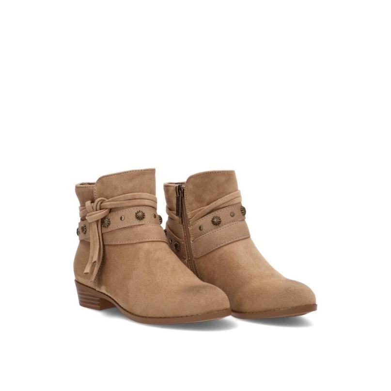 Botin Campero Xti Kids - Niña - Tacón Medio - Modelo 154158 - Color Beige