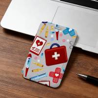 Funda Protectora Para Tarjetas De Acceso Y Comida Moderna Rosa Con Herramientas De Médico Y Enfermera Estilo Clásico Unisex - details 17