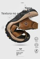 Zapatillas De Playa Para Hombre Cuero Antideslizante Casual Aumento De Altura Cómodas Zapatillas Deportivas Hombre Sandalias De Verano - details 16