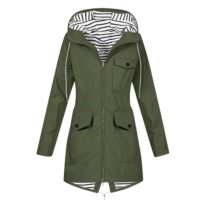 Chaqueta De Montaña Para Mujer Impermeable Y Antigolpes Con Capucha Y Bolsillo Para Excursiones Al Aire Libre Y Camping - 1