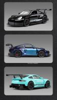 Modelo De Coche De Metal 1:32 GT3RS Juguete Deportivo Con Puertas Abiertas Y Función Retroceso Luz Y Sonido Vehículos De Carreras Regalos Para Niños - details 9