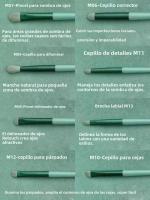 Set De 13 Pinceles De Maquillaje RUZOFO Fibras De Lana Herramientas Cosméticas Para Base Corrector Rubor Polvo Sombra Destacador - details 4