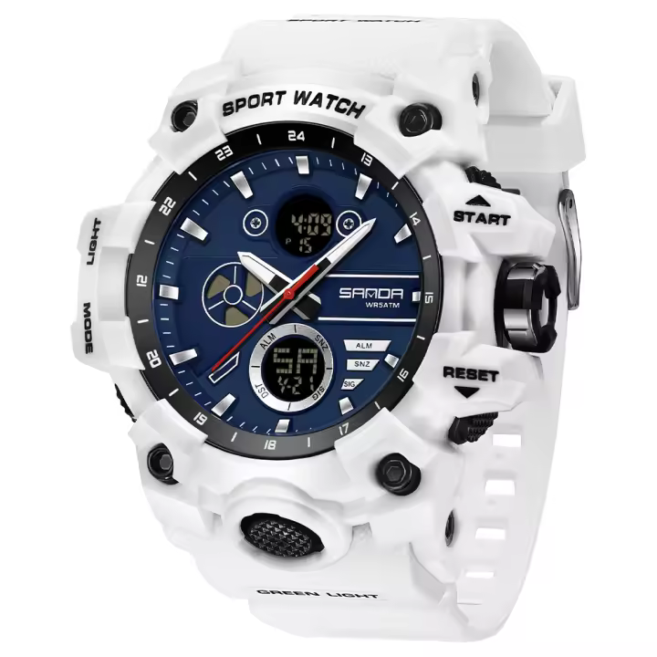 Reloj Militar Para Hombre SANDA Resistente Al Agua 50M Reloj De Pulsera Digital Con Luz LED Y Alarmas Deportivo Resistente Al Shock - 1