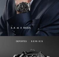 Reloj Digital Skmei 3 Tiempos Con Pantalla Retroiluminada Reloj De Pulsera De Cuarzo Para Hombre Correa De Acero Inoxidable Estilo Lujo Resistente Al Agua - details 7