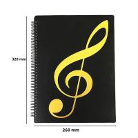 Carpeta Flexible Para Partituras De Piano A4 Con 20 Páginas Clip Para Hojas De Nota Organizador De Papel Musical Para Práctica - details 5