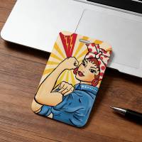 Porta Tarjetas De Identificación Y Crédito Con Ventana Transparente Para Mujer Venezuela Marca Moda Arte Patrón Protector Con Correa Negra Para Regalo Oficina Escuela - details 6