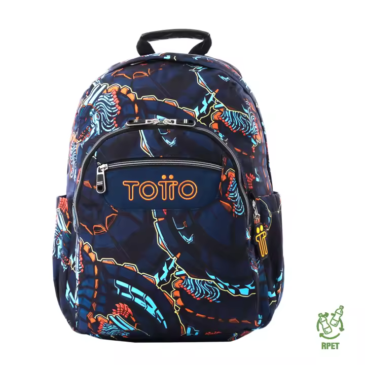 Totto Mochila escolar Acuareles Material: Poliéster reciclado 33 x 44 x 14 cm - 1