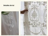 Cortinas De Tules Blancas Con Bordado De Flores Estilo Europeo Para Dormitorio Y Sala De Estar Ventanas Transparentes De Textil Poliéster - details 9