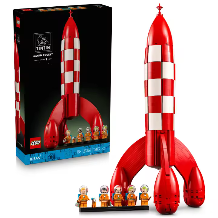 LEGO® 21367 Ideas Cohete Lunar de Tintin - Maqueta y 5 Minifiguras - 1