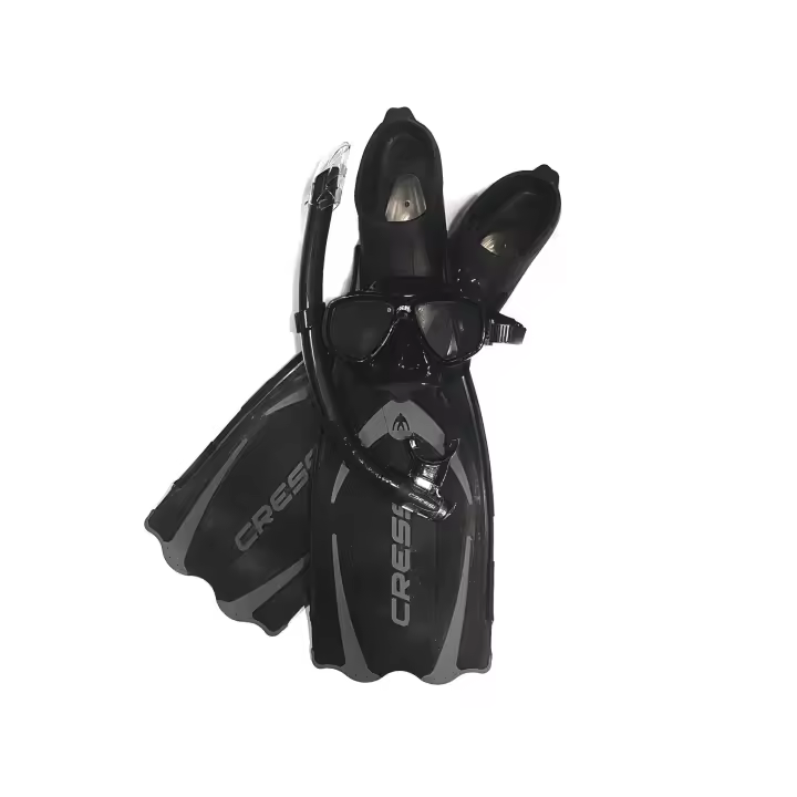 Kit Pluma Negro Snorkel Kit Aleta, Máscara y Tubo Cressi - 1