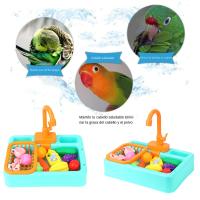 Baño De Papagayo Automático Con Grifo Piscina De Natación Dispensador De Agua Para Cages De Pájaros Juguete Para Aves - details 6