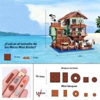 2100PCS Bloques De Construcción Para Niños Estación De Pescadores Bosque De Árboles Clásico Casa Modelo Vistas Costeras Barco Juguetes DIY De Bloques Para Niños Regalos De Vacaciones - details 0