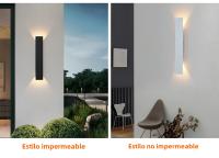 Lámpara De Pared LED 18W Impermeable En Negro O Blanco Para Jardín Patio Aisle Interior Habitación Dormitorio Moderna - details 1