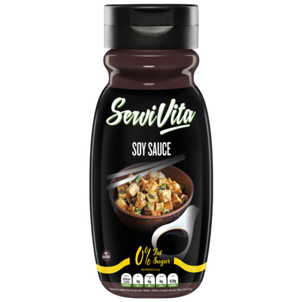 Salsa Zero Sabor Soja Pack 2 unidades 320ml 0% Azúcares añadidos Marinados para carnes y pescados 9 kcal por cada 100 m SERVIVITA