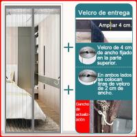 Cortina mosquitera Para Puerta,cortina de Puerta magnética,con Imanes de Cierre Automático y velcro - details 1
