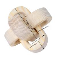 Adorno Decorativo De Madera Bohemia Estilo Carved Manualmente 3 Enlaces Nó De Madera Arte Y Manualidades Para Escritorio Oficina Casa - details 0