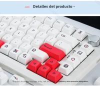 USLION 126 Teclas XDA Profile PBT Keycaps Rosa Blanca Para Teclado Mecánico De Juego Personalizado Inglés Japonés Ruso - details 4