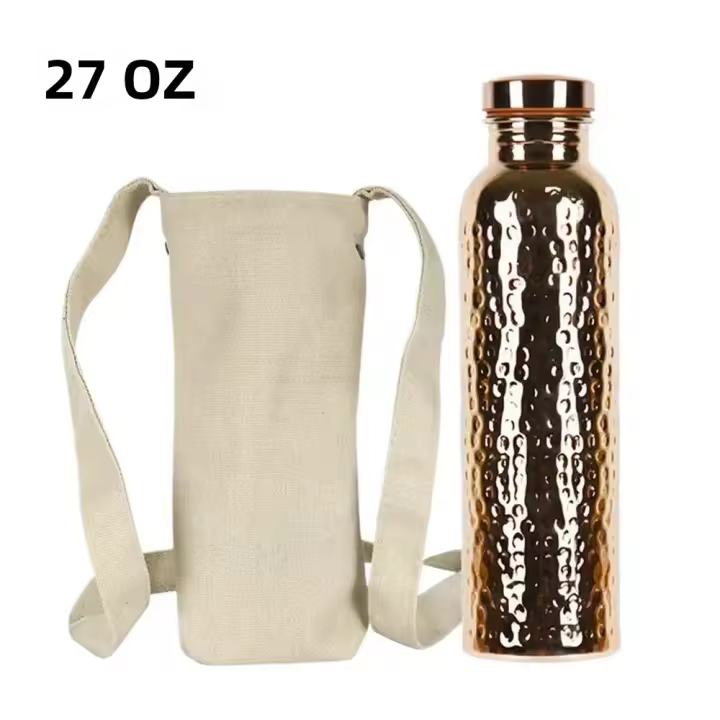 Botella De Cobre Reutilizable 27Oz Botella Tapa a Prueba De Fugas Portátil Para Viajes Gimnasio Deportes Trabajo Camping Exterior - 1