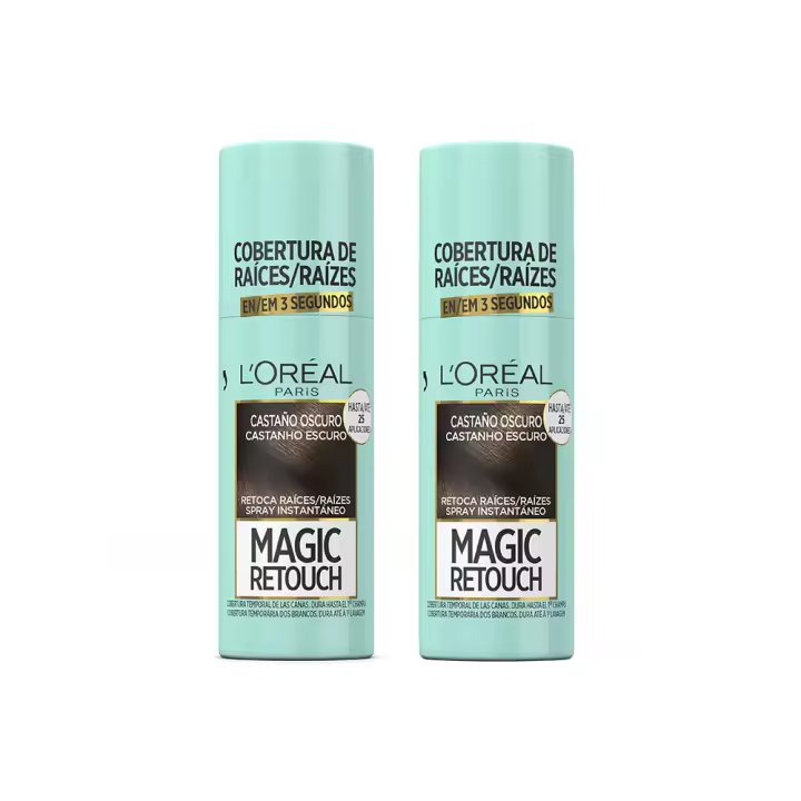 L'Oréal Paris | Magic Retouch Spray Retoca Raíces y Canas, tan concentrado que dura hasta 33 aplicaciones y se va con el primer champú 2x75ml - 1
