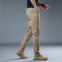 Pantalones Casuales Para Hombre 98% Algodón Gris Caqui Trabajo Pantalones De Oficina Talla Grande Moda Coreana Y2k Ropa De Marca Jogger Cargo - details 21