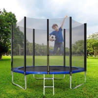 Trampolín Portátil Para Niños De 140 cm/160 cm,Cama Elástica - Trampolín 6 FT/8 FT Ideal Para Regalo De Navidad, Espuma Anticolisión Para Saltar Y Actividades De Trampolín Interior En Trampolín Interior Para 4-15 Años - details 0