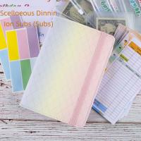 Cuaderno De Ledger A6 De Cuero PU Macaron Con Zip Bag Para Presupuesto Y Cuentas Grado De Gradiente Libre De Hojas - details 14