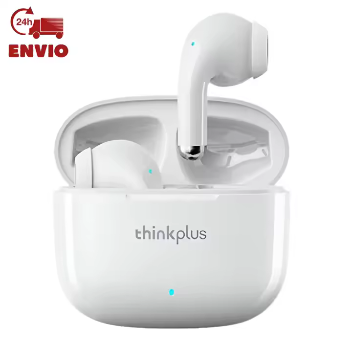 Lenovo auriculares inalámbricos LP40 Pro, con Bluetooth 5.1, 25 horas de reproducción, USB-C, carga rápida, control táctil de graves profundos, IPX5, impermeables, auriculares deportivos inalámbricos - 1