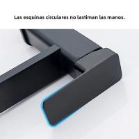 Grifo De Baño ABS Mezclador De Agua Caliente Y Fría De Cuadrado Negro Montado En La Superficie Para Lavabo Y Bañera - details 8