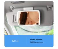 Espejo De Maquillaje Recargable Con Sensor Táctil Para Coche Pantalla Grande Espejo De Vestíbulo Para Automóvil - details 8