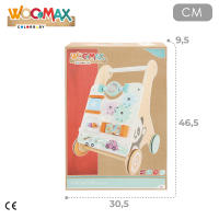 WOOMAX - Andador madera para bebés, carrito andador, 29,5x33x47 cm, juguetes de madera para bebés, incluye actividades, espejo, figuras interactivas, madera FSC, juguete multisensorial, juguetes infantiles, juegos para niños de 1 año - details 6