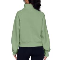Nueva Sudadera De Mujer Con Capucha Cuello Erguido Otoño Invierno Color Sólido Fleece Manga Larga Bolsillos Cierre Media Pullover Suave - details 29