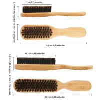 Cepillo De Limpieza Para Barba Con Mango De Madera Y Pelo De Cebo Anti Estático Herramienta De Peinado Para Hombres Cepillo De Afeitar Para Peluquero - details 4
