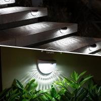Lámpara Solar LED Para Valla Exterior Impermeable Luz De Pared Para Jardín Camino Terraza Decorativa Blanca Cálida Instalación Auto-Contenida - details 2