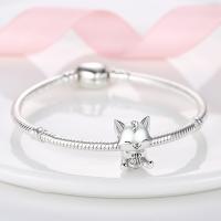 Colgante De Gato Luna Estrella En Plata Para Mujer Pendiente De Earphone Dangle Joyería De Moda DIY Regalo Bangle Bracelet Fit - details 19