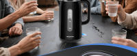 Aigostar Hervidor de Agua Eléctrico 1.7L 2200W Negro con Doble Capa Anti-Quemaduras, Ventana de Agua y VDE - Protección contra Ebullición en Seco, Apagado Automático, Base Giratoria 360 ° y Luz Indicadora Azul - details 1